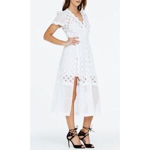 Alice McCall Daybreak White Ivory Broderie Lace Midi with Slip Dress 2